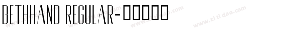 BethHand Regular字体转换